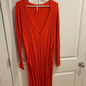 Free People long slit side sweater